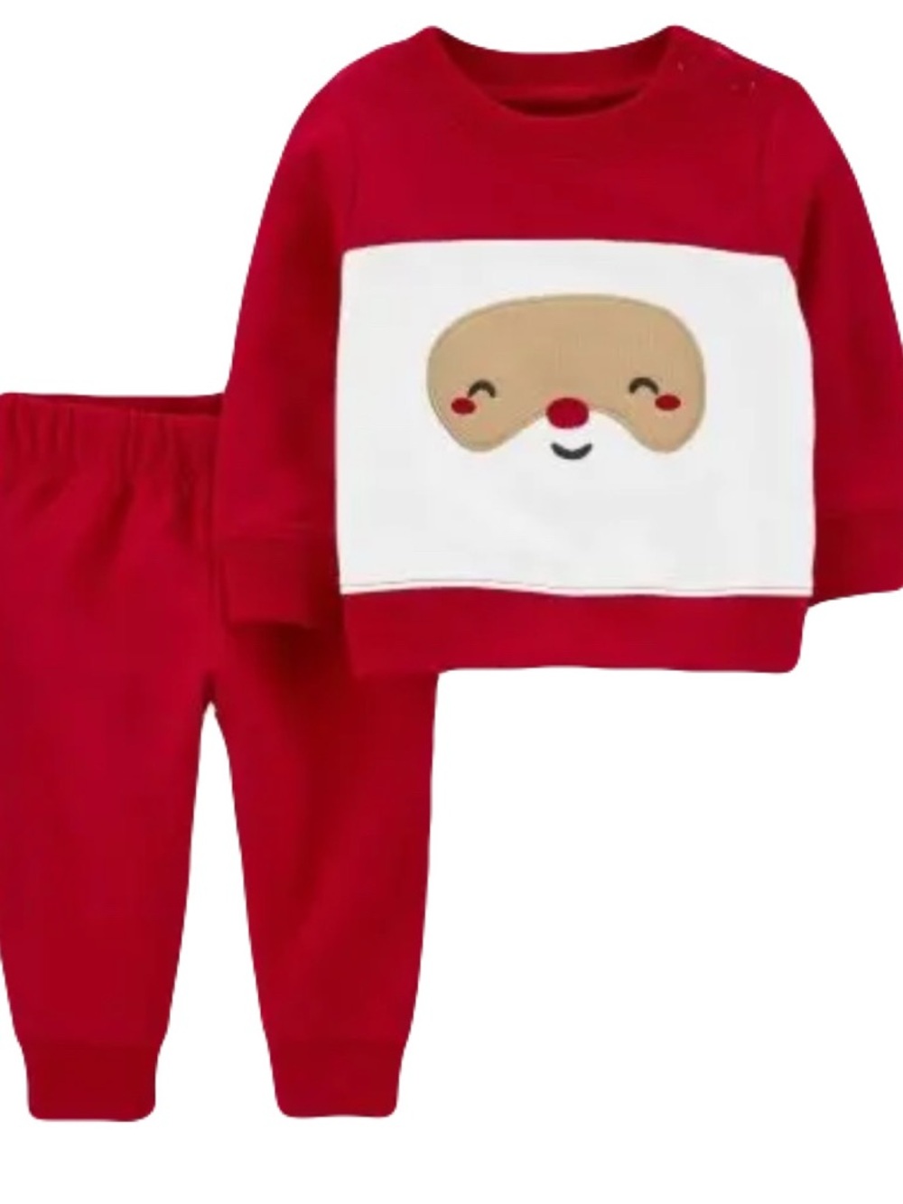 Carter's Red NB Two-Piece Set with Santa Face